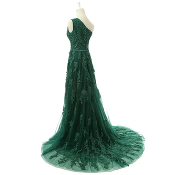 ANGELSBRIDEP Til Večerno Obleko 2021 Vestido Longo Moda Eno-Ramo Zeleno Haljo De Soiree Slaven Formalno Stranko Obleke Vroče