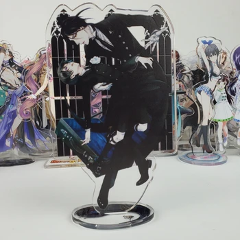 Anime Black Butler Sebastian Michaelis Ciel Phantomhive Cosplay Dvojni Stranski Akril Stojalo Slika Model Ploščo Mizo Dekor Darila