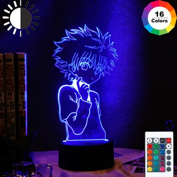 Anime Nočne Luči X Hunter Led Akril namizne Svetilke Anime Številke Desk Lampe za Otroke Otrok Spalnica Dekor S 16 Barv Daljavo