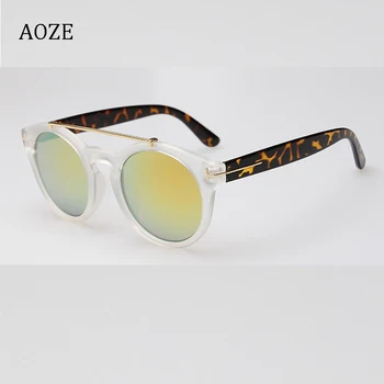 AOZE 2020 Novo blagovno znamko fashion design moški ženska sončna očala klasičnih krog most kovinski Tom vintage sončna očala UV400 sončna očala