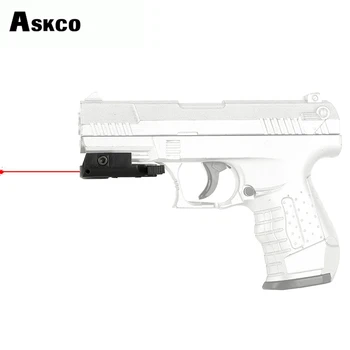 Askco Ultrathin Kompakten Pištolo Lovski Red Dot Laser Pogled Področje Laserski kazalnik Airsoft Nizko Profil 20 mm Picatinny Weaver Montažo