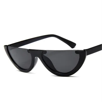 ASOUZ novi retro cat oči dame sončna očala za moške semi-krog, trikotnik modni očala kristalno pregleden UV400 sončna očala