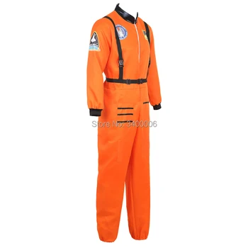 Astronavt kostum za odrasle astronavt jumpsuit bo ustrezala moški ženske letalske obleko za noč čarovnic cosplay enodelni kombinezon, modra, bela, oranžna
