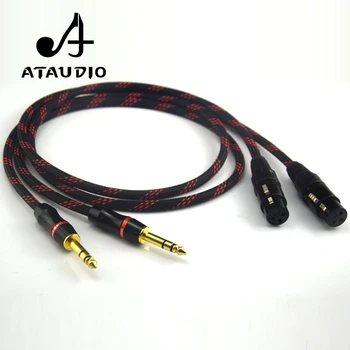 ATAUDIO 1 Par HI-fi Dvojno 6,35 mm za Dvojno XLR Ženski Audio Kabel 4N OFC 6.5 TRS 2 XLR Audio Žice