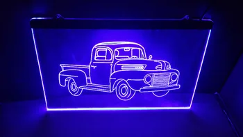 AU02 Tovornjak Avto avtomehanična Zaslon LED Neon Luči Prijavite vintage doma dekor Trgovina Dropshipping