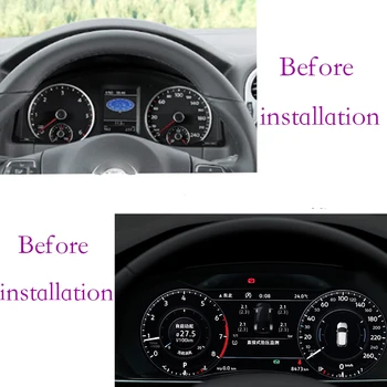 Avto Instrument Grozd merilnik Hitrosti Merilniki armaturne plošče Plošča LCD Monitor Milj Za Volkswagen VW Tiguan 2016 2017 2018 2019 2020