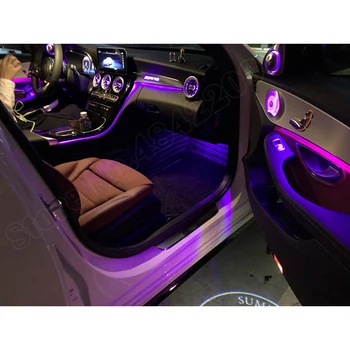 Avto Napredne LED Vzdušje Lučka Trakovi Za Mercedes-Benz C/GLC razred W205 X253 MB Notranja Neonska osvetlitev Okolja 3/12/64 Barve