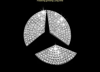 Avto Volan Simbol 3D Nalepke Nalepke Avto Styling za Mercedes Benz A C E CLA GLA GLC GLE GLK GL ML Razred (3 Barve Možnost)