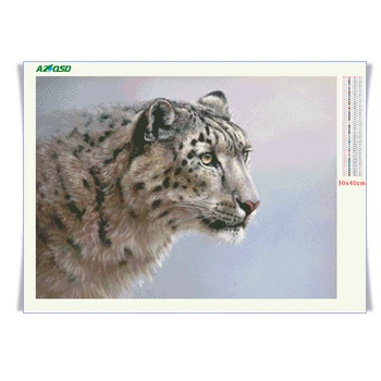 AZQSD 5d Diamond Slikarstvo Leopard Navzkrižno Šiv Diamond Vezenje Živali Doma Dekor Diy Obrti Needlework Ročno