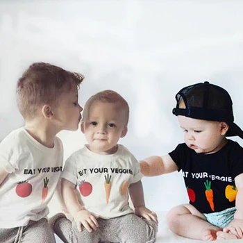 Baby Boy in Dekle Poletje Kratek Rokav T Shirt Dekle Bombaž Poletje Majica s kratkimi rokavi Otroci Srčkan T-Shirt Trgovini na Novo 2018 DBT023