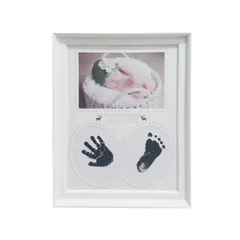 Baby Strani Za Tiskanje Foto Okvir Handprint Odtis Photo Frame Kit Za Novorojenčka Fantje Dekleta