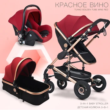 Babyfond Baby Voziček Visoke Krajine Baby Voziček 3 V 1 Baby Voziček Z Avtomobilski Sedež 2 V 1 Baby Voziček CE Varnost