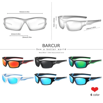 BARCUR TR90 Šport Trendovska sončna Očala Moških 2021 Polarizirana sončna Očala Vožnje Moda UV400