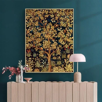 Barvanje Z Številkami Cvet Drevo DIY Sodobne Oljna slika, Platno, Barve Sliko Dekoracijo Doma Ročno Poslikane Stene Umetnosti