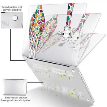Barvita Žirafa Plastičnih Trdo Lupino Kritje za MacBook Air Pro Retina 12 13 15 16 palčni 2020 A2289 A2338 A2337 A2179 Laptop Primeru