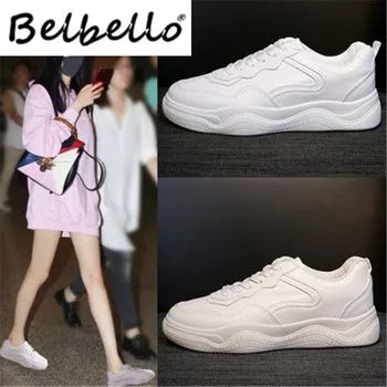 Belbello 2020 pomlad novo zračno prepustna majhnimi belimi čevlji ženske Yamamoto športni čevlji učencev različico vsestranski priložnostne 585