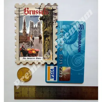 Belgija spominek magnet letnik turistični plakat