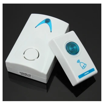 Beli LED Vrata Zvonec Brezžični Zvonec na Baterijski Pogon 32 Melodijo Pesmi, 1 Daljinski upravljalnik 1 Brezžični Home Security Smart Doorbells