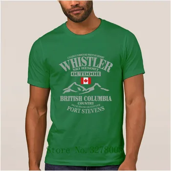 Blagovna Znamka La Maxpa Whistler V Kanadi Smuči Resort T Srajce Srčkan T-Shirt Za Moške Poletne Bombaž Preprost Moški Tee Shirt Tee Vrhovi
