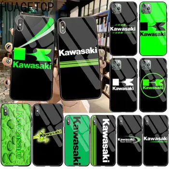 Blagovne znamke Kawasaki Ninja moto črn Telefon Primeru Trup Kaljeno Steklo Za iPhone 11 XR Pro XS MAX 8 X 7 6S 6 Plus SE 2020 primeru