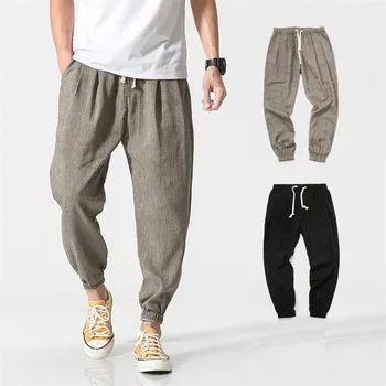 Blagovne znamke moške perilo hlače harem hlače moški fitnes hlače 2019 poletne moške hlače priložnostno svoboden dihanje udobno hlače