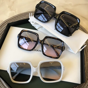 Blagovno Znamko Design Ženske Sončna Očala Luksuzni Očala Lady Kvadratnih Sunglass Ženska 2020 Gradient Roza Modra Objektiv Moških Očala