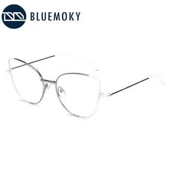 BLUEMOKY Mačka Oči Zlitine Recept Očala Moških Ultralahkih Očal Okvir Kratkovidnost Daljnovidnost Očala Moški Kovinski Optičnih Očal