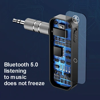 Bluetooth 5.0 Avdio Oddajnik Sprejemnik 3.5 3.5 mm AUX Vtičnica za Stereo Glasbeni Brezžični Adapter za Ključ Za PC TV Slušalke Avto Zvočniki