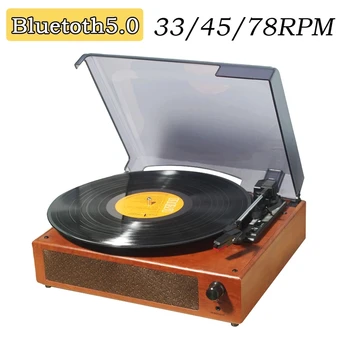 Bluetooth zvočnik retro phonograph gramofonskih vinil zapis player Classic gramofon predvajanje vgrajeni Stereo Zvočnik 33/45/78RPM