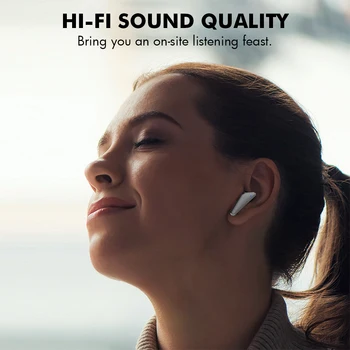 BluMusi Bluetooth 5.0 Brezžične Slušalke Slušalke TWS Hi-fi Slušalke Bas Slušalka z Močjo Zaslon na Dotik za Nadzor Pametni telefon