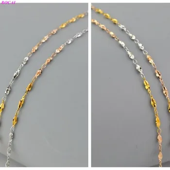 BOCAI Solide S925 Sterling srebrni barvi ogrlica zrn verige podaljšali Tajski Srebro Vratu verige ženski modni nakit