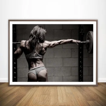 Bodybuilding Motivacijske Umetnosti Svile, Poster Tiskanje Fitnes Inspirativno Umetnost Plakata Oljnih Slik Za Dnevna Soba Brez Okvirja