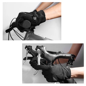 BOODUN zimo na prostem windproof non-slip tople rokavice polno prstom na zaslonu na dotik kolesarske rokavice MTB kolesarske opreme