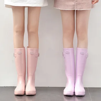 Botas de lluvia par mujer modelos de moda namian zapatos de agua de tubo medio botas de agua coreanas bonitas Botas de de lluvia