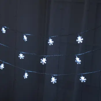 Božični Party vodoodporna LED Snežinka Svetlobe Niz Počitnice na Prostem Dekoracijo LED Snežinka Svetlobe Niz