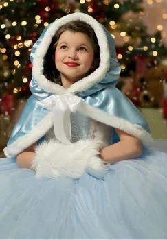 Božični Set Otroci, Dekleta Obleke Kostum Princeska Fancy Stranka Obleko + Cape Novo Leto Darilo Otroci Obleke za Dekleta Dekle Oblačila