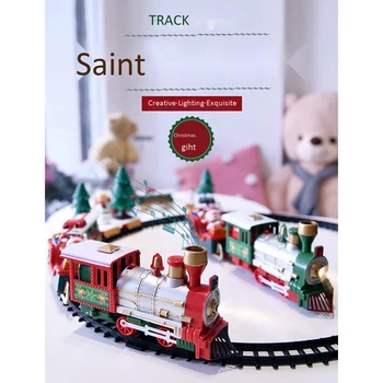 Božični Vlak Nastavite Železniške proge Božični Vlak Darilo Električni Vlak Nastavite Avto z Lokomotiva Motorja