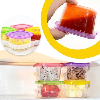 BPA Free Prenosni Otroke, Otroška Hrana Posodo, Hladilnik, Zamrzovalne Kocke z Pladenj Stackable Škatla za Shranjevanje Prigrizek Organizator
