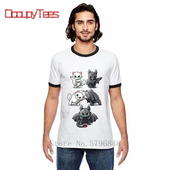 Brez zob Oči Tshirts, Kako Train Your Dragon 3D Tiskanih fury fusion 2020 T-Shirt Šiv O Vratu Sweatshirts Smešno Majica s kratkimi rokavi Moški