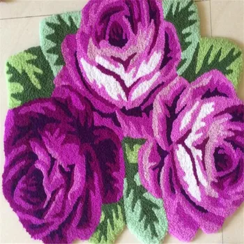 Brezplačna Dostava Nov Modni Dom Dekoracijo Gaddi Preprogo Purple Rose Preproge Spalnica Postelji Pad Anti-slip Preprogo Lepa Blazine