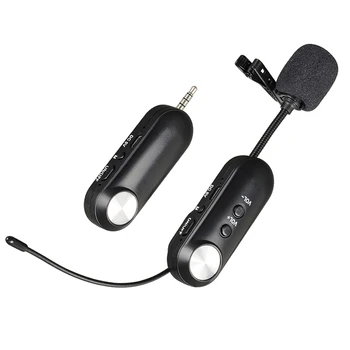 Brezžični Mikrofon z zaponko Ovratnik, Kravato Mikrofon Mobilni Mobilni Telefon Mikrofon Mikrofon za Kamero Snemanje