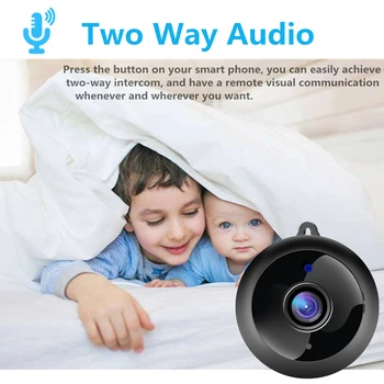 Brezžični Mini WiFi Kamera 1080P HD IR Nočno Vizijo Home Security IP Kamere CCTV Zaznavanje Gibanja Baby Monitor Fotoaparati