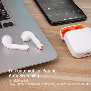 Brezžični Čepkov Bluetooth 5.0 Čepkov Hi-Fi Stereo Slušalke 40H Predvajanje v Uho Pravi Brezžični Čepkov Sweatproof Slušalke mikrofon