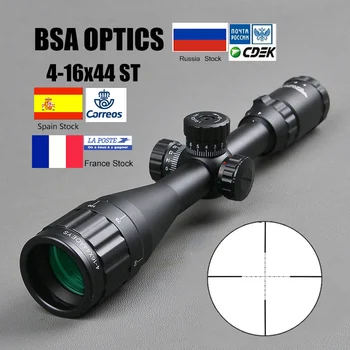 BSA OPTICS 4-16x44 ST Nastavljiv Optične Pogled Zelene, Rdeče Osvetljena Riflescope Lov Obsegov Taktično Airsoft Področje uporabe