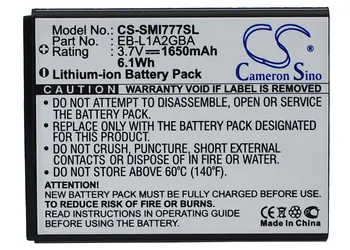 Cameron Kitajsko 1650mAh Baterija za AT&T Galaxy S II, SGH-I777