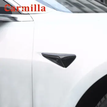 Carmilla Ogljikovih Vlaken Fotoaparata Pokrov za Tesla Model S 3 X 2016 - 2020 Obrnite Kazalnik Signala Kritje Avtopilot 2pcs/set Pribor