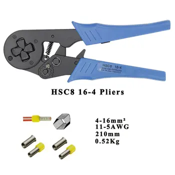 Cevni priključek robljenjem orodja mini električne klešče HSC8 6-4/6-6A 0.25-6mm2 23-10AWG HSC8 16-4 4-16mmhigh natančnost sponko set