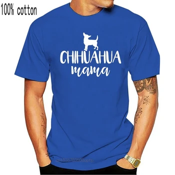 Chihuahua Pes Mama Tiskanja Ženske Tshirt Priložnostne Bombaž Hipster Smešno Majica s kratkimi rokavi za Dekle Top Tee