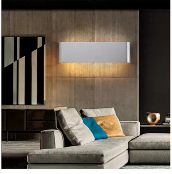 CLAITE Sodobno minimalistično LED aluminijasto svetilko ob postelji svetilka stenska svetilka soba, kopalnica ogledalo svetlobe neposredno ustvarjalne oltarja