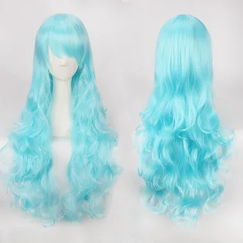 Cosplay anime lasuljo multicolor 80 23 barve universal dolge kodraste lase lolita Evropske in Ameriške ženske lasuljo
